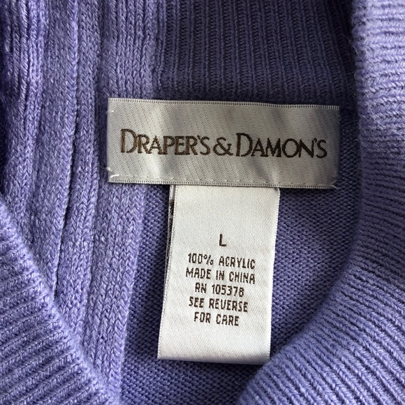 Draper’s & Damon’s lavender sweater, Large - Picture 1 of 6